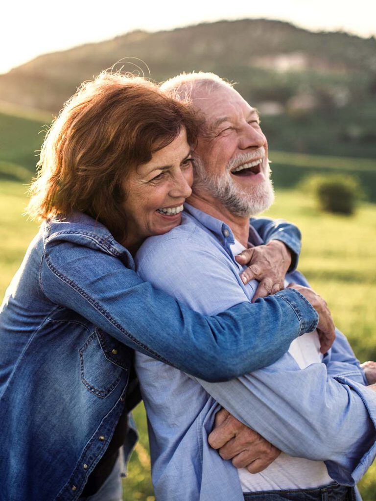 couple laughing